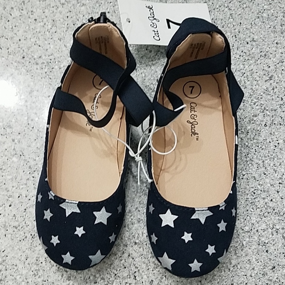 Cat & jack sz 7 navy shoes